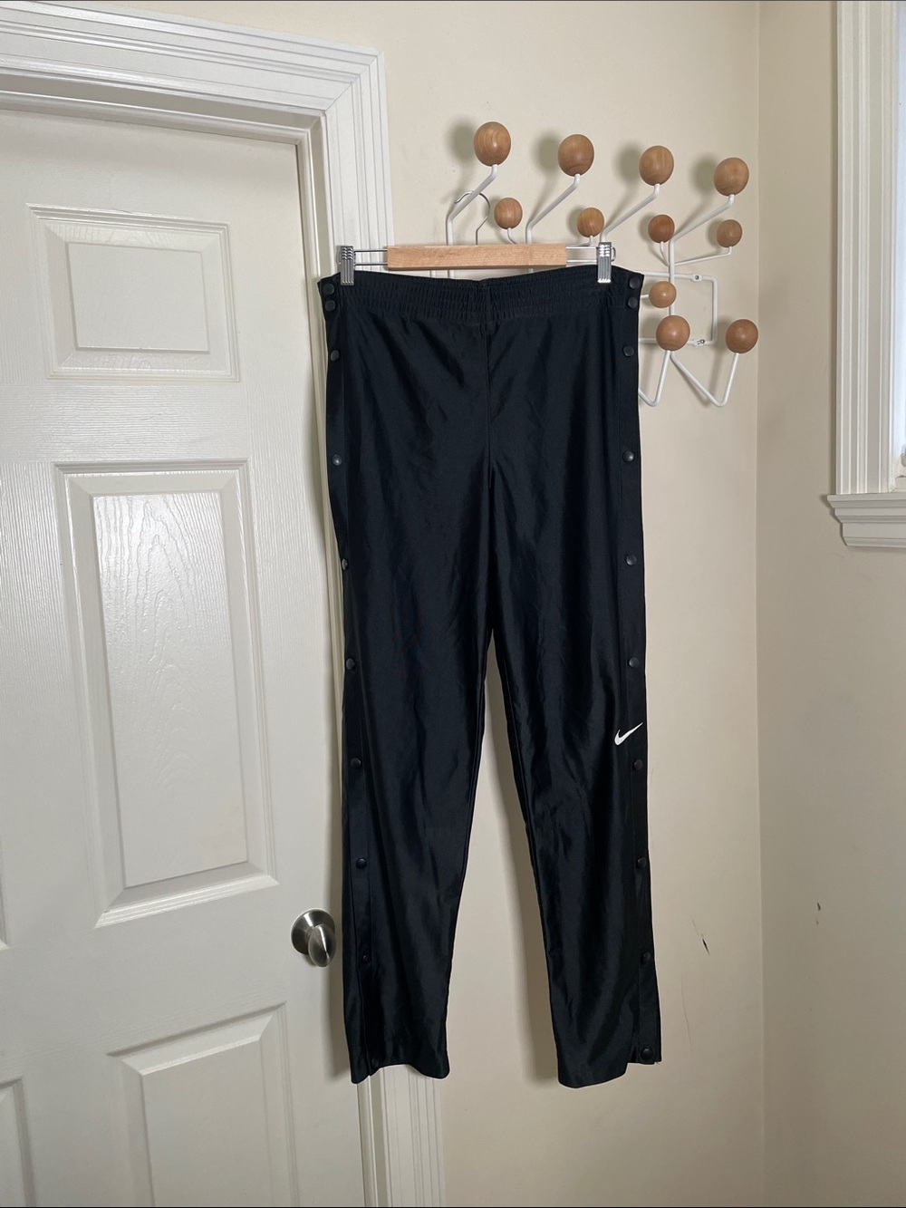 Nike Y2K Vintage Tear Away Athletic Track Pants Black - S